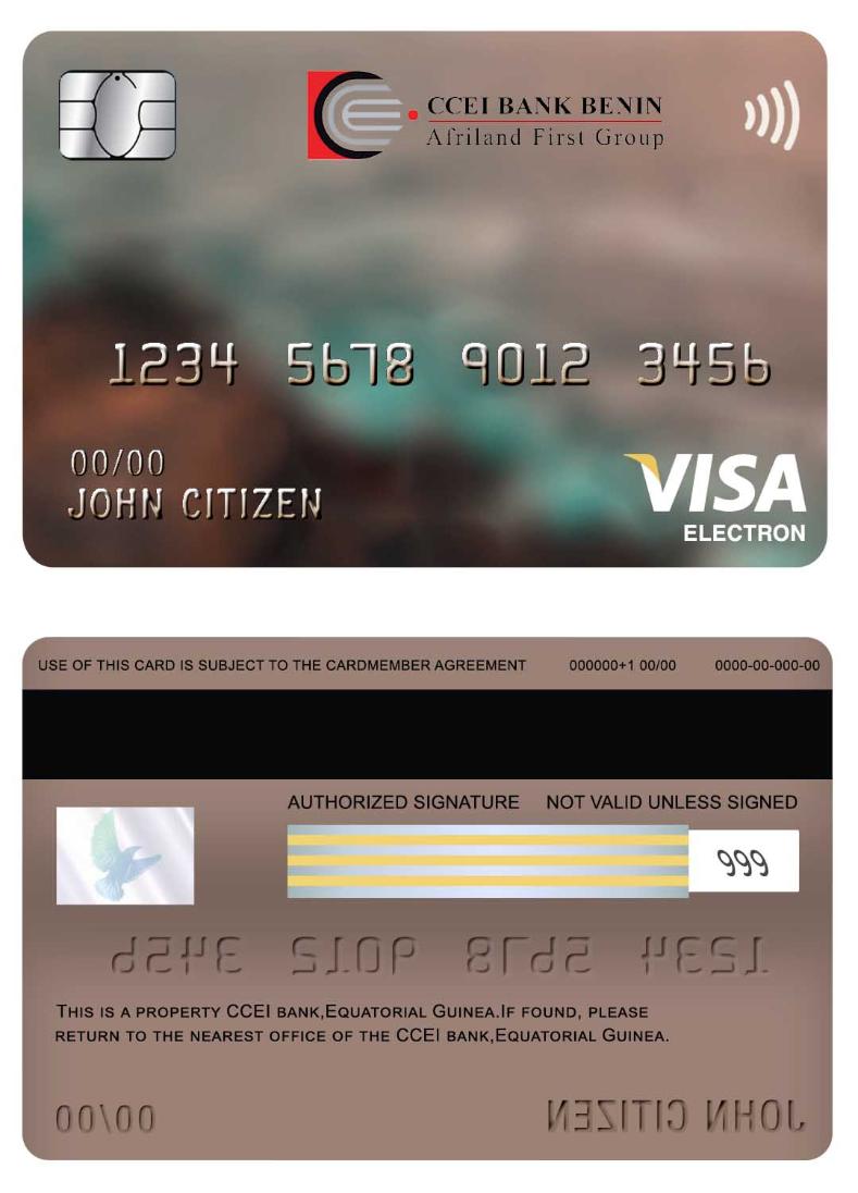 Equatorial Guinea CCEI bank visa electron card